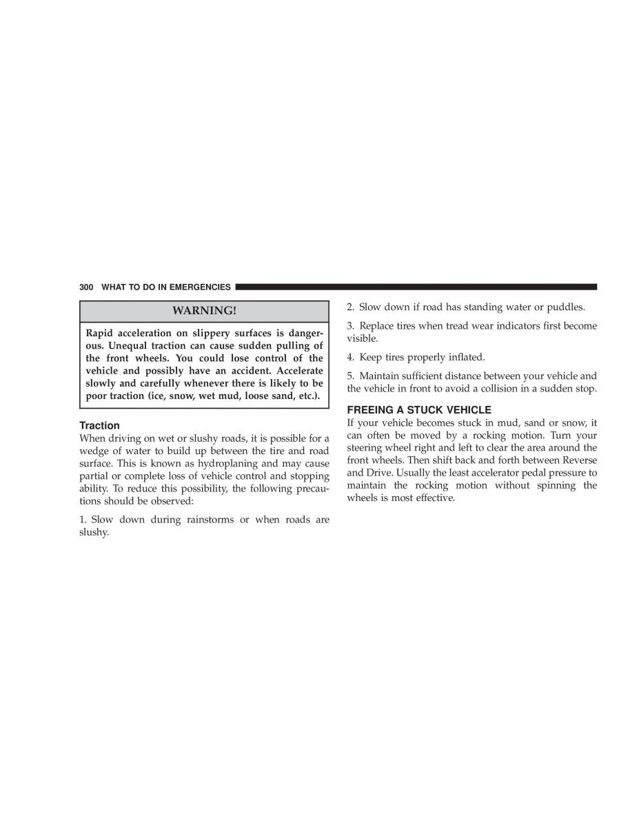 Chrysler Voyager Town and Country Plymouth Voyager owners manual / page 300