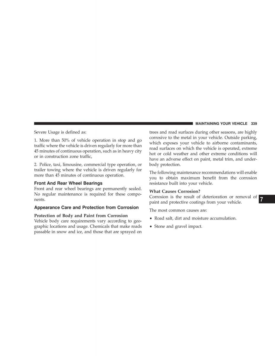 Chrysler Voyager Town and Country Plymouth Voyager owners manual / page 339