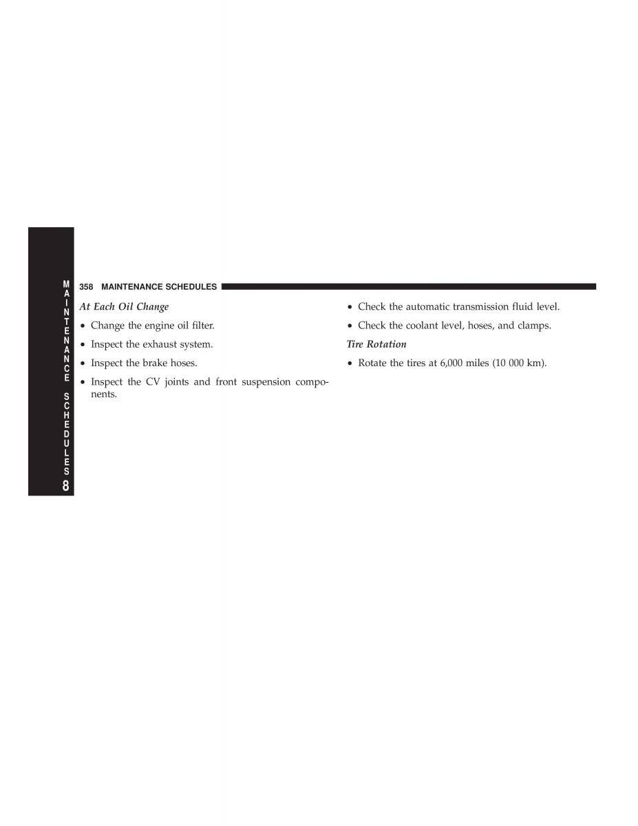 Chrysler Voyager Town and Country Plymouth Voyager owners manual / page 358