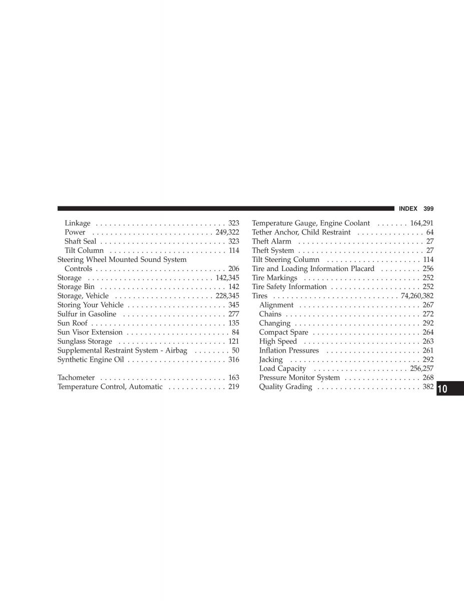 manual chrysler voyager chrysler voyager town and country plymouth voyager owners manual / page 399