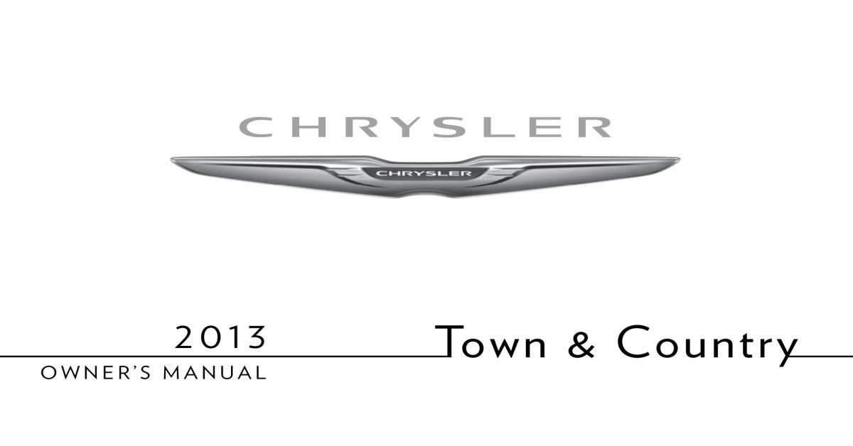 Chrysler Grand Voyager V 5 Town and Country Lancia Voyager owners manual / page 1