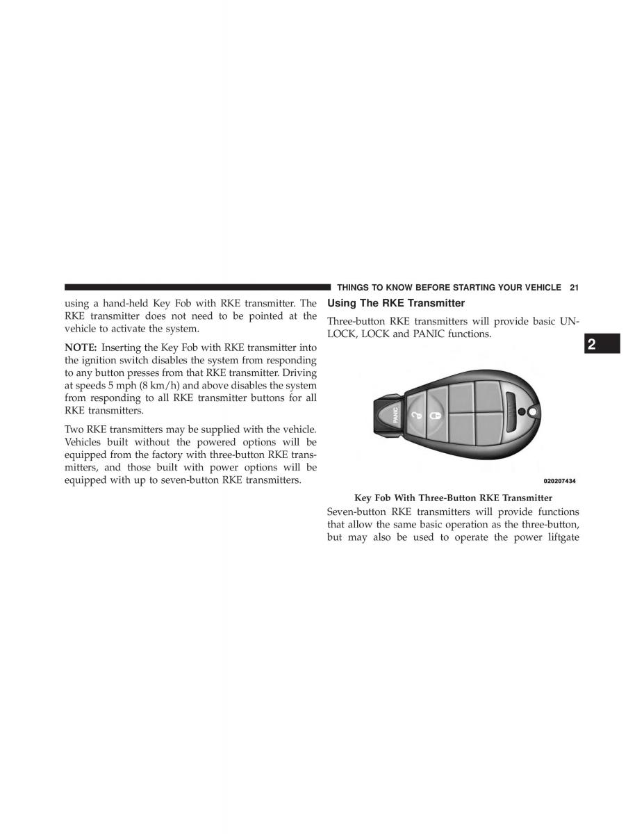 Chrysler Grand Voyager V 5 Town and Country Lancia Voyager owners manual / page 23