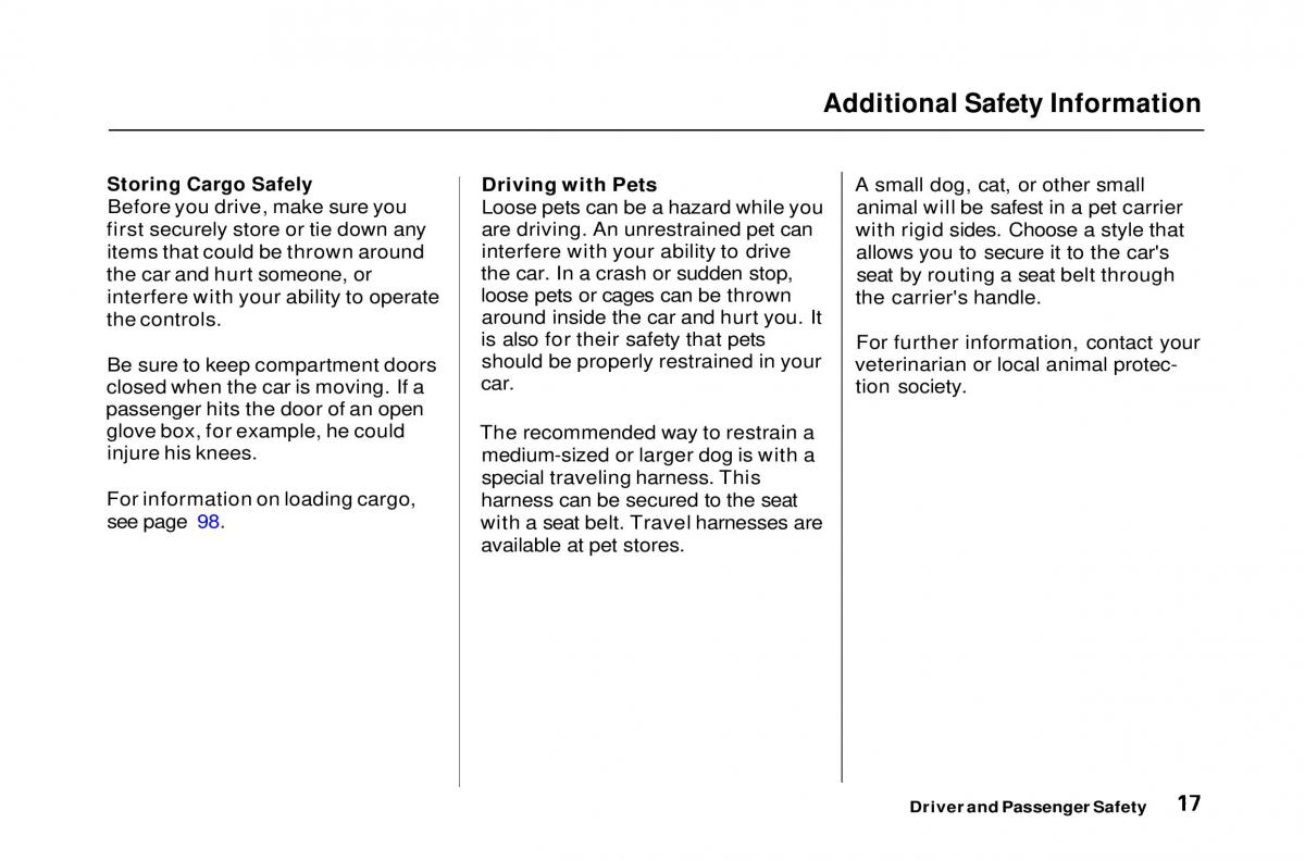 Honda Civic Del Sol CR X owners manual / page 18