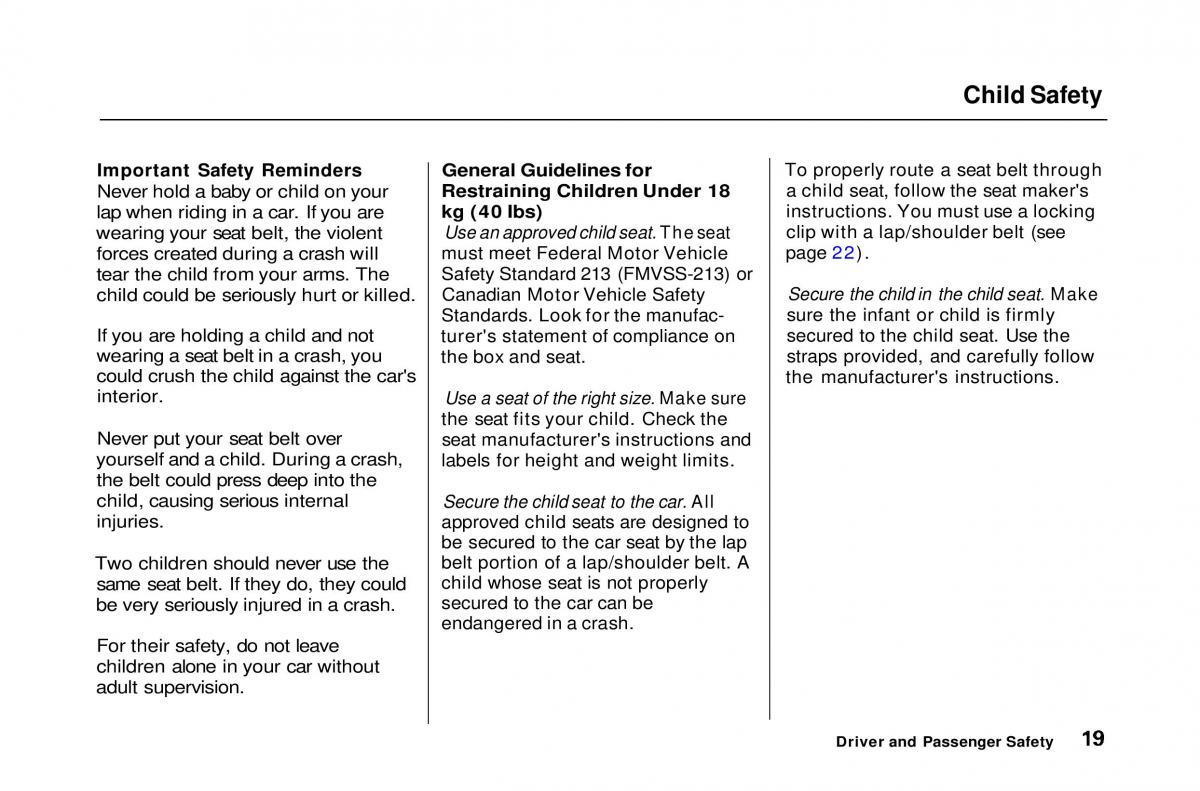 manual  Honda Civic Del Sol CR X owners manual / page 20