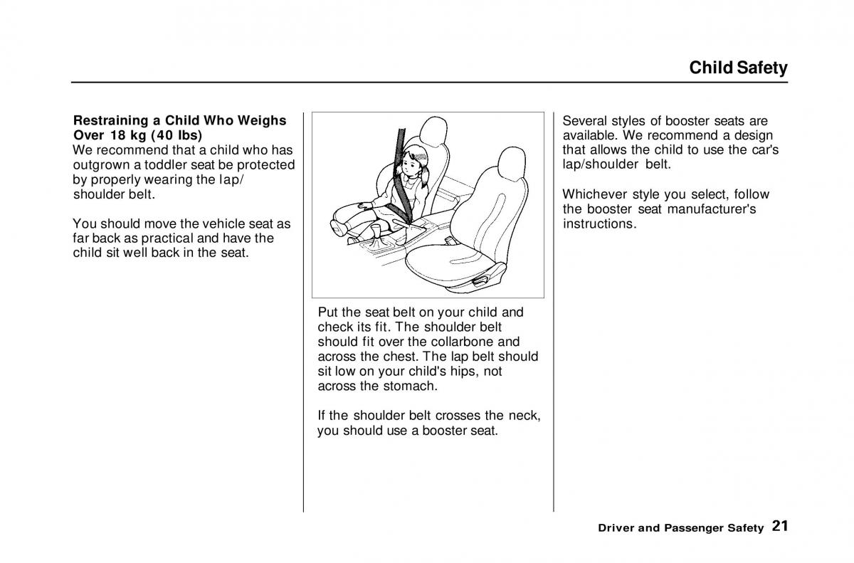 manual  Honda Civic Del Sol CR X owners manual / page 22