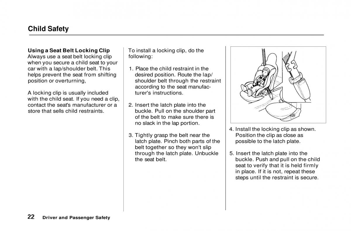 manual  Honda Civic Del Sol CR X owners manual / page 23