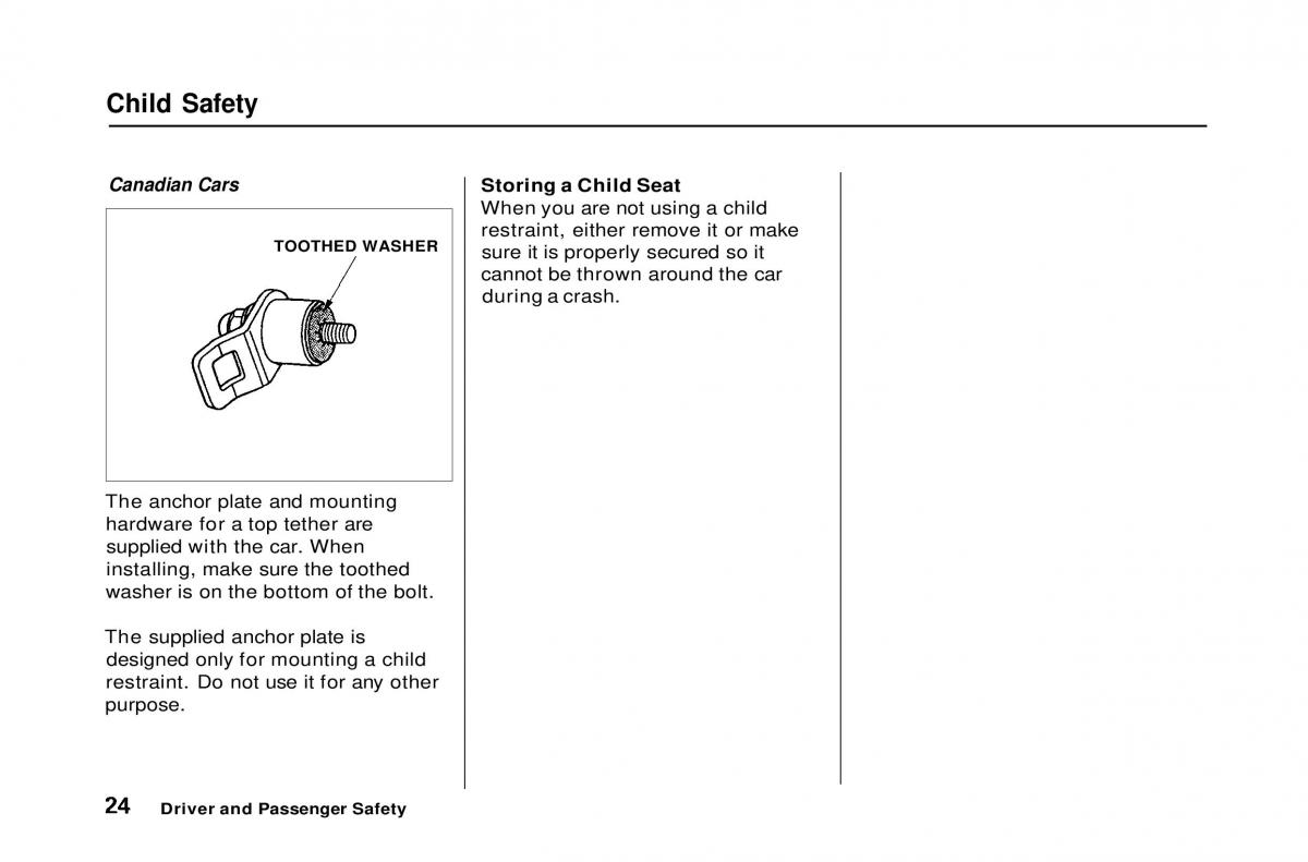 Honda Civic Del Sol CR X owners manual / page 25