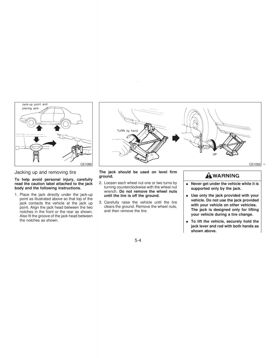 Nissan Maxima IV 4 A32 Cefiro owners manual / page 113