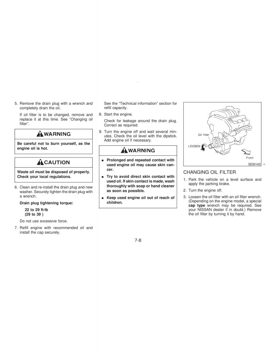 Nissan Maxima IV 4 A32 Cefiro owners manual / page 135