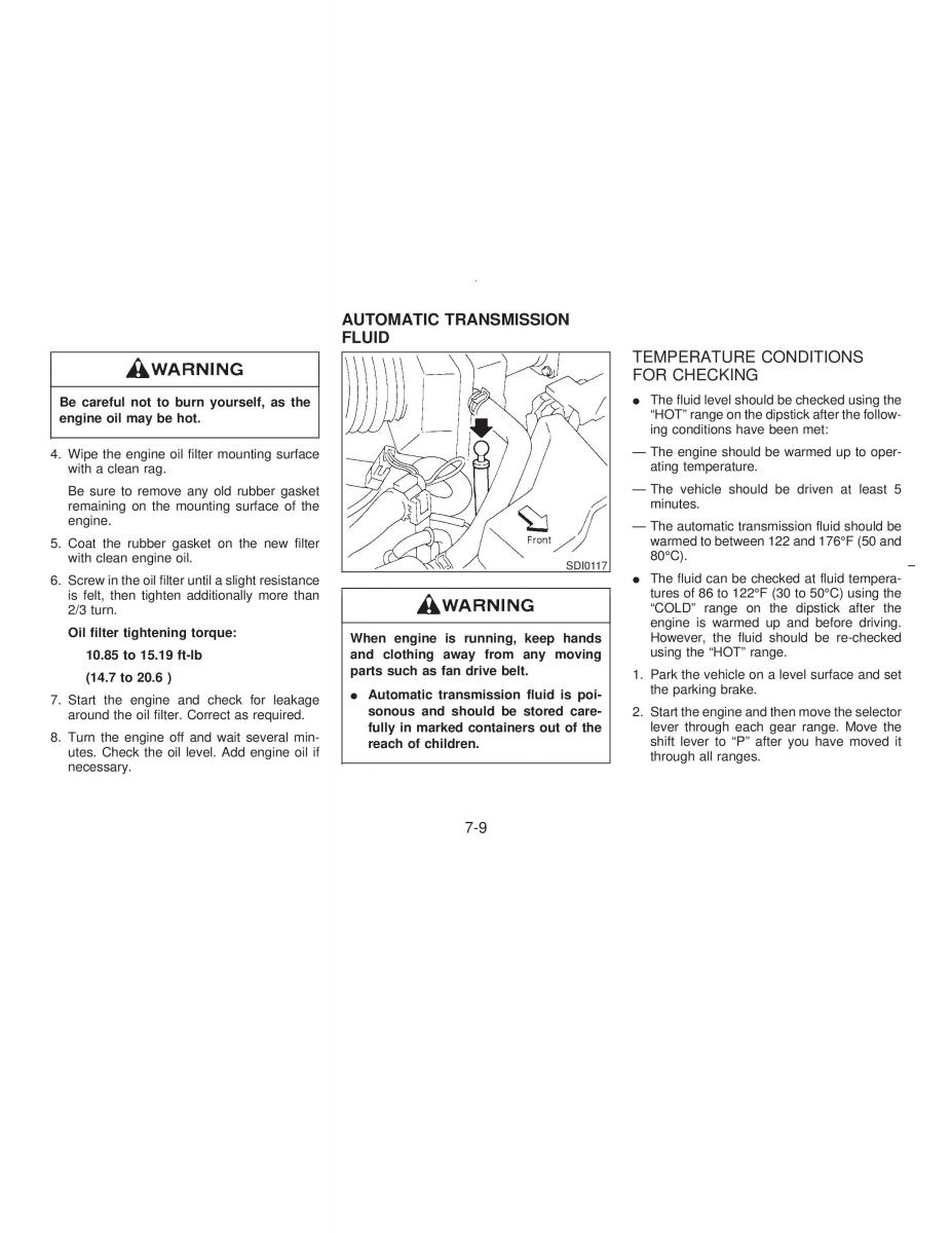 Nissan Maxima IV 4 A32 Cefiro owners manual / page 136