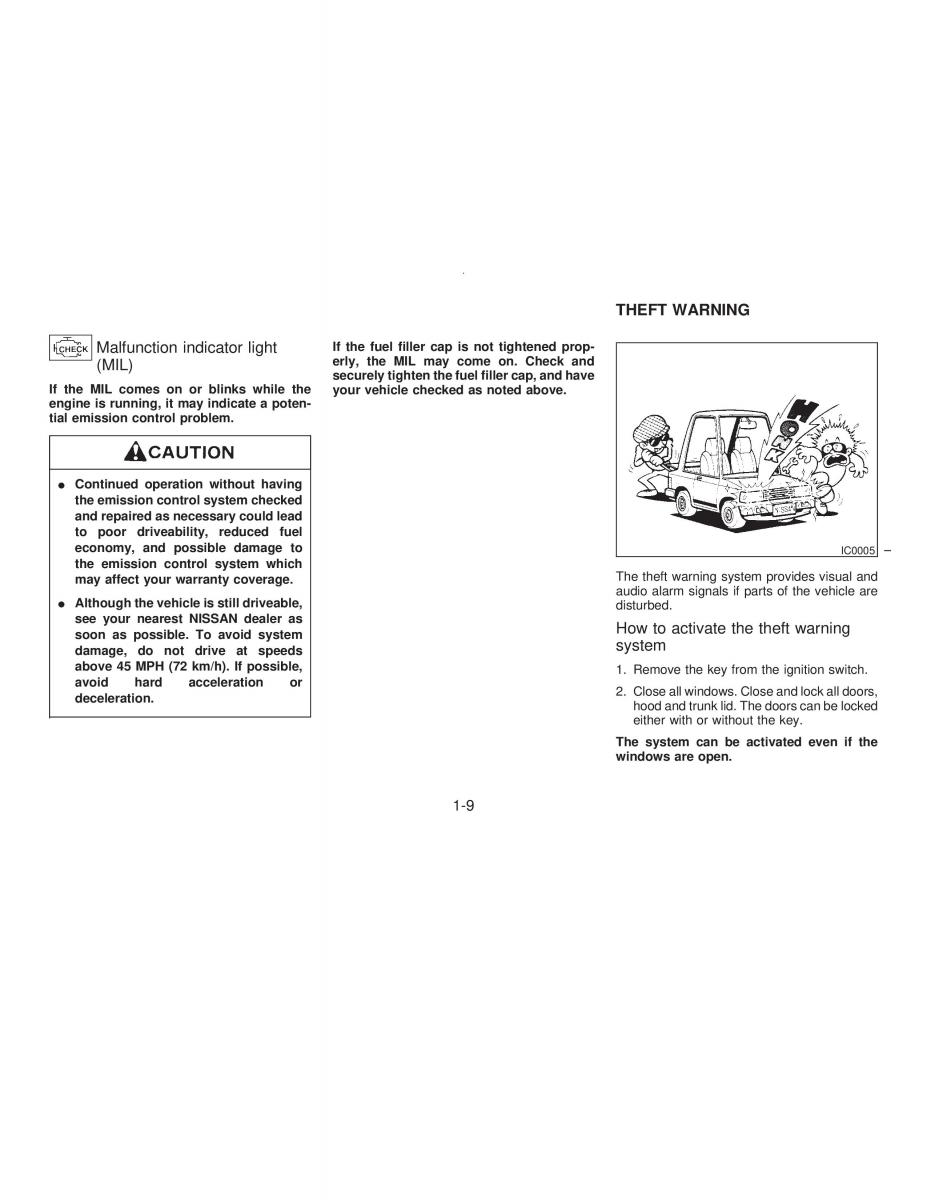manual  Nissan Maxima IV 4 A32 Cefiro owners manual / page 14