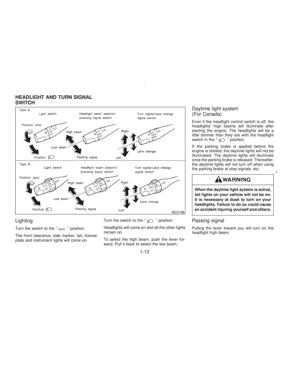 Nissan Maxima IV 4 A32 Cefiro owners manual / page 18