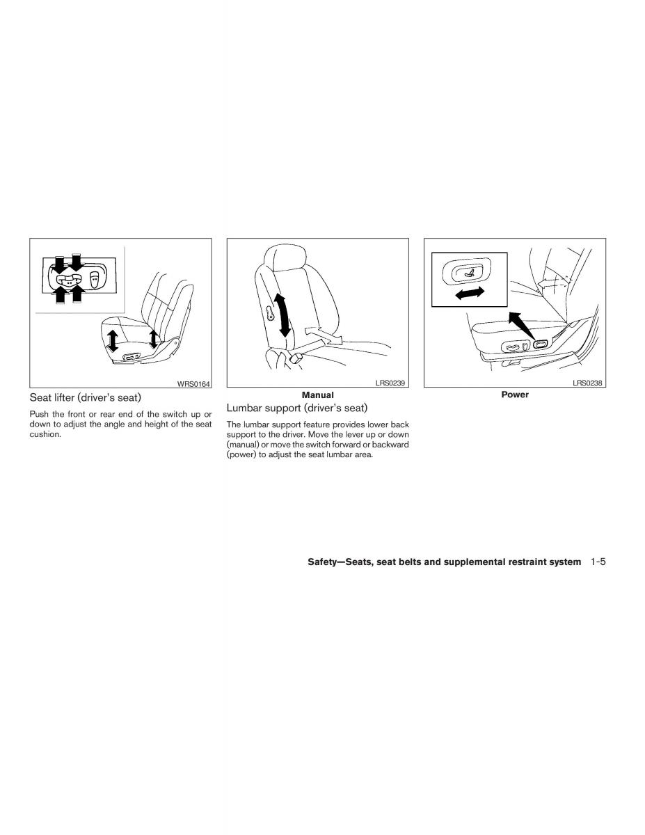 manual  Nissan Maxima VI 6 A34 owners manual / page 21