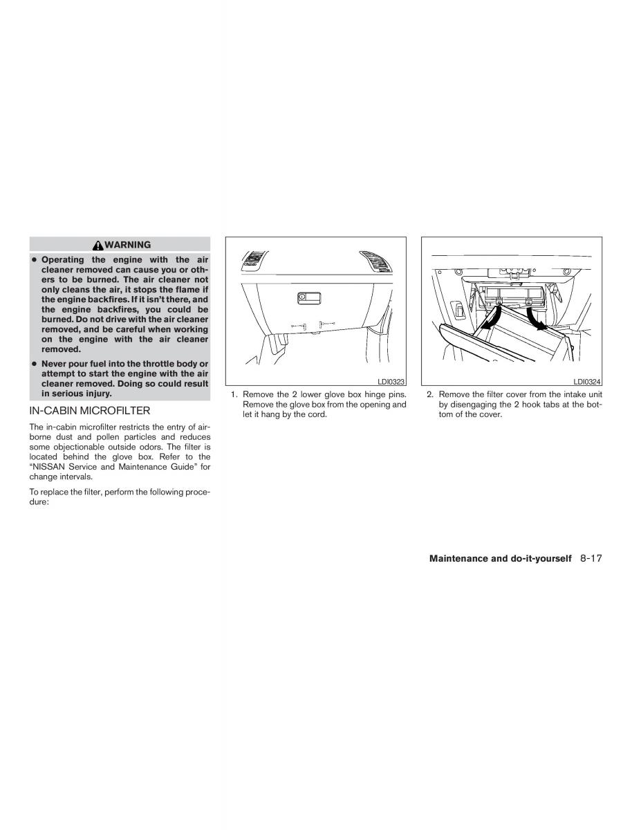 Nissan Maxima VI 6 A34 owners manual / page 247