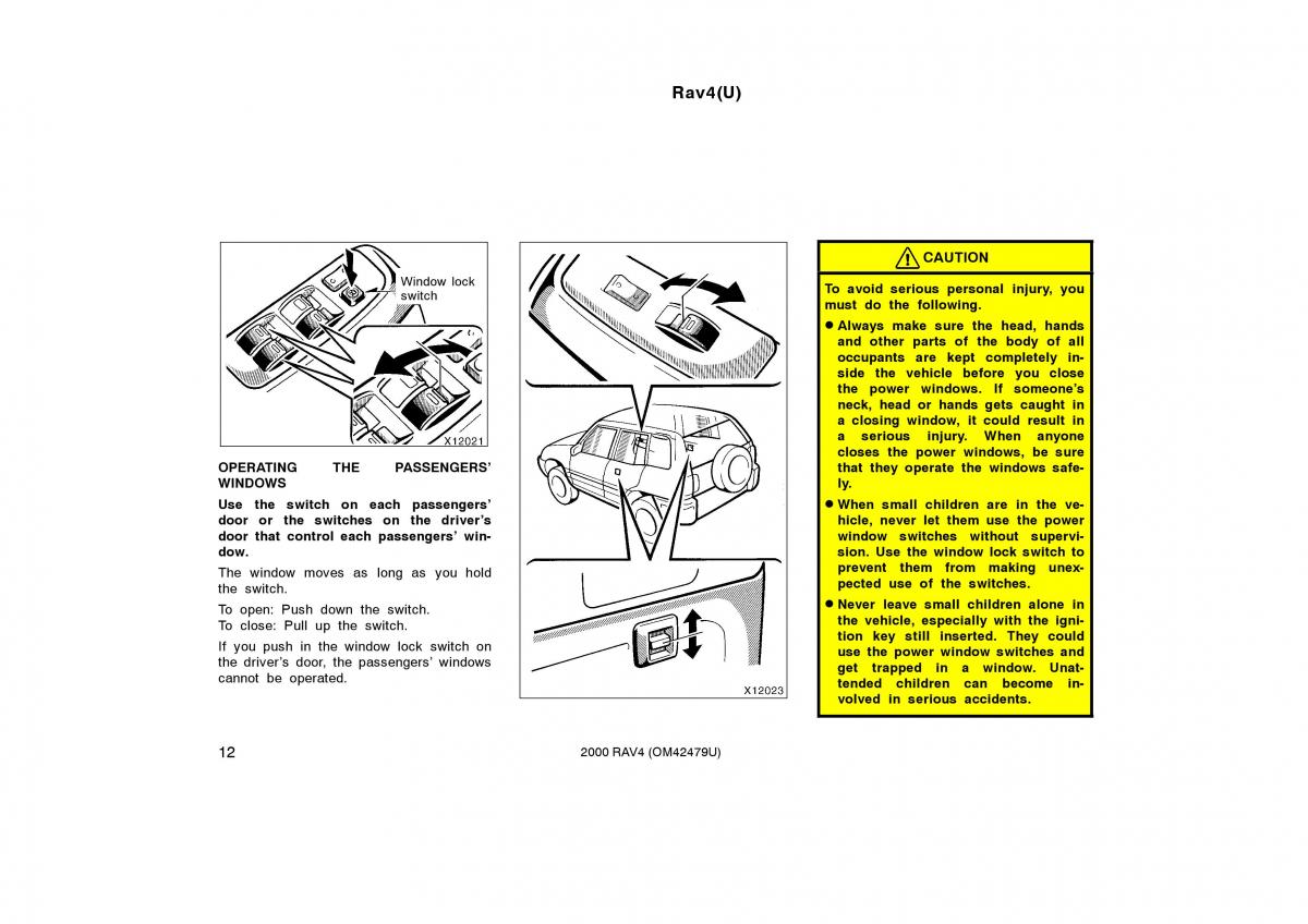 Toyota Rav4 II 2 owners manual / page 20