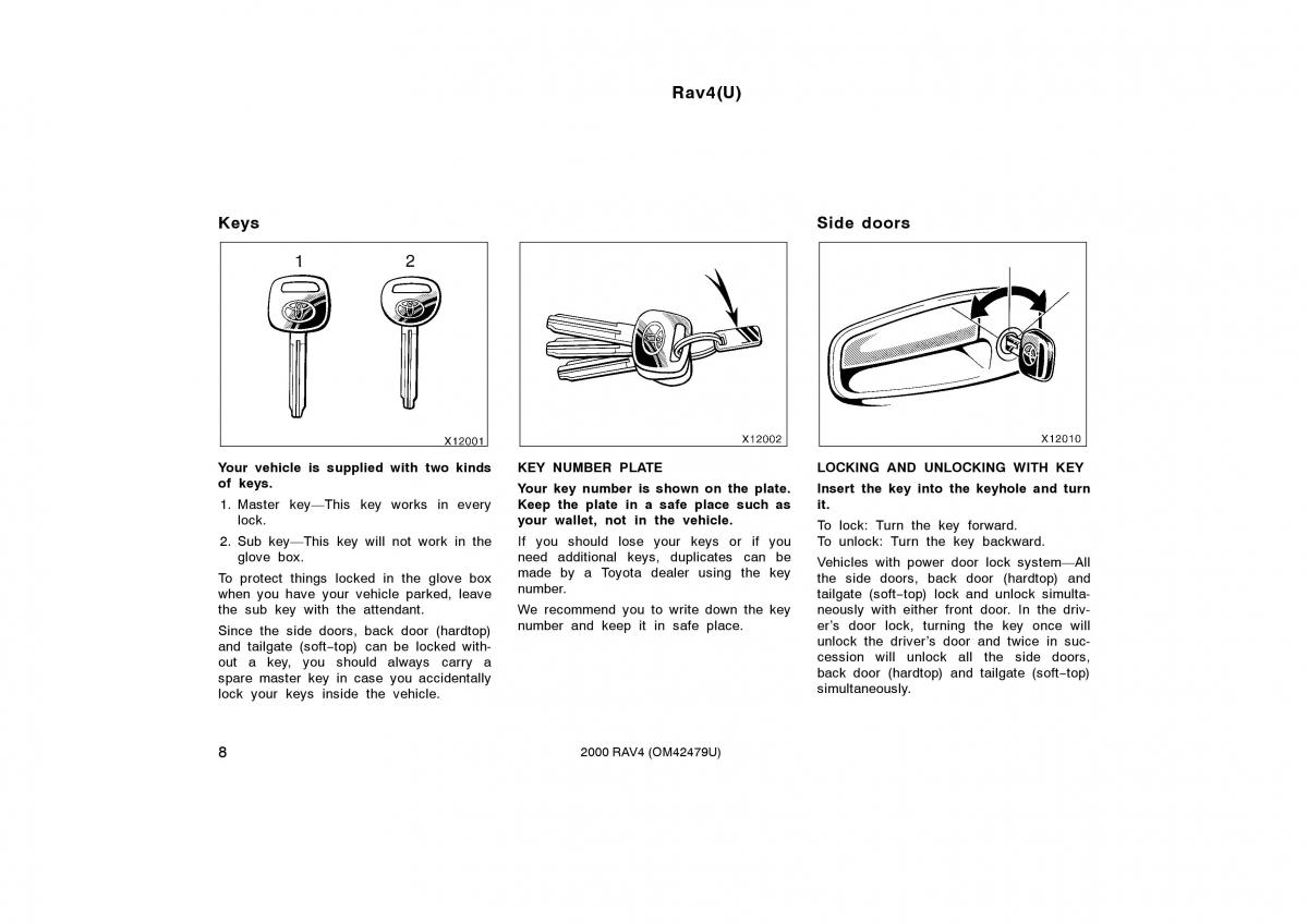 Toyota Rav4 II 2 owners manual / page 16