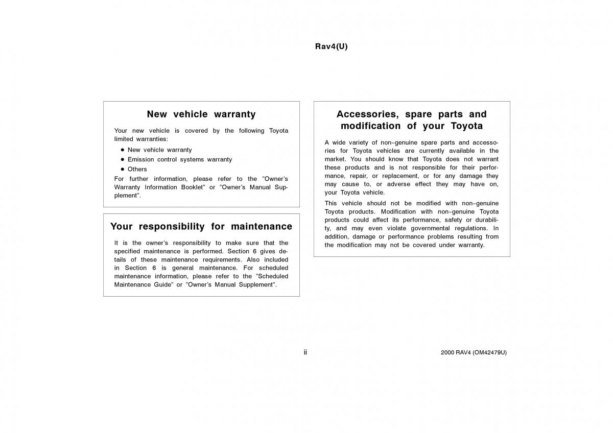 manual  Toyota Rav4 II 2 owners manual / page 2