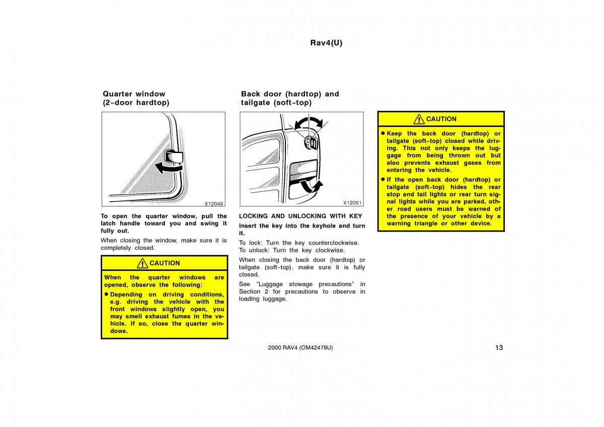 Toyota Rav4 II 2 owners manual / page 21