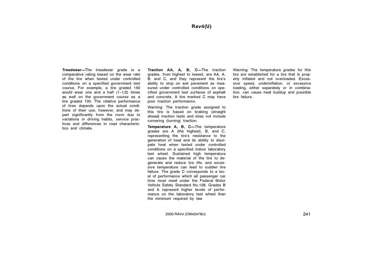 Toyota Rav4 II 2 owners manual / page 249