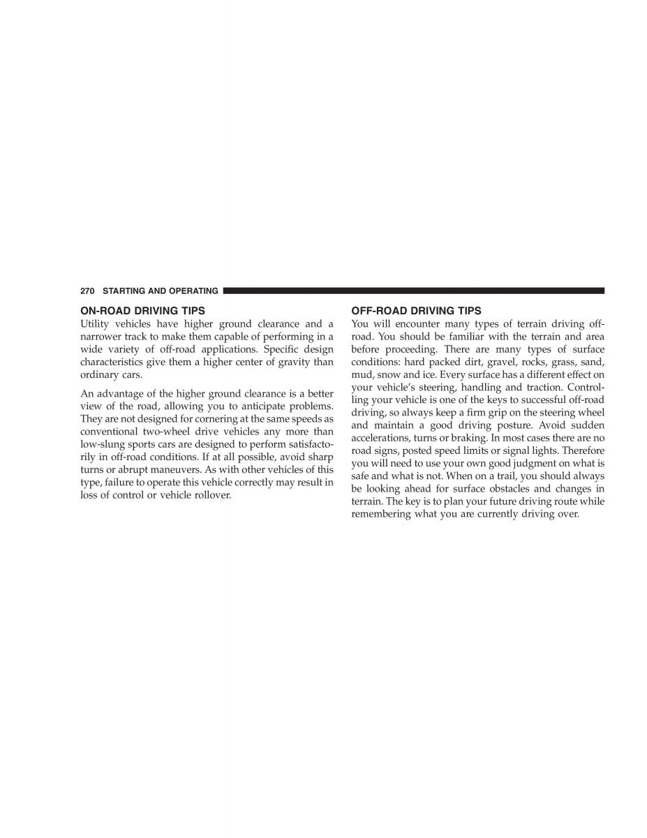 Jeep Patriot owners manual / page 272
