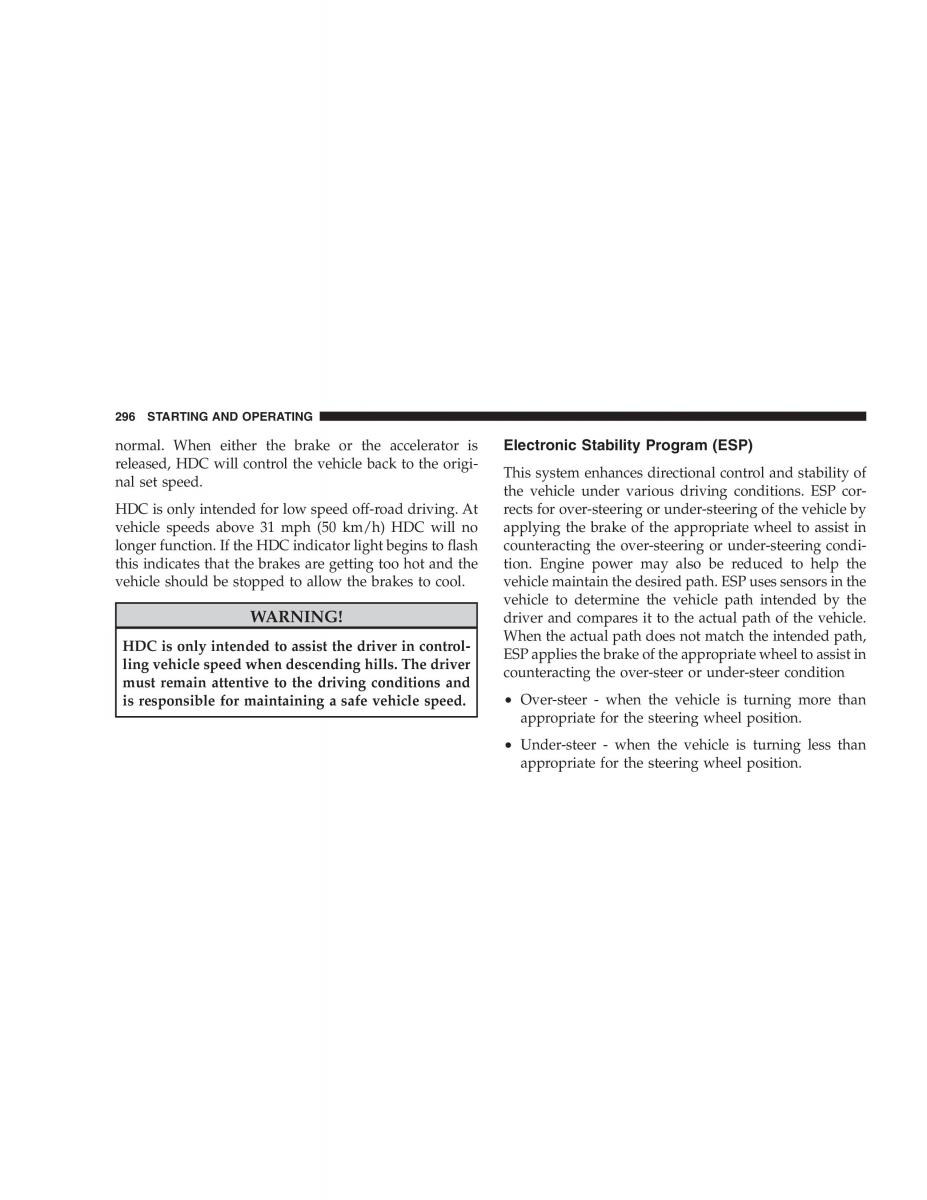 Jeep Patriot owners manual / page 298