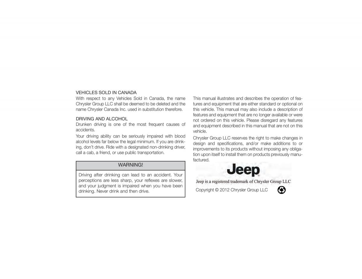 manual  Jeep Patriot owners manual / page 2