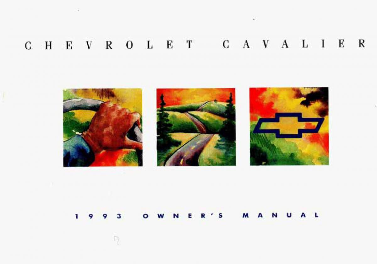 Chevrolet Cavalier II 2 owners manual / page 1