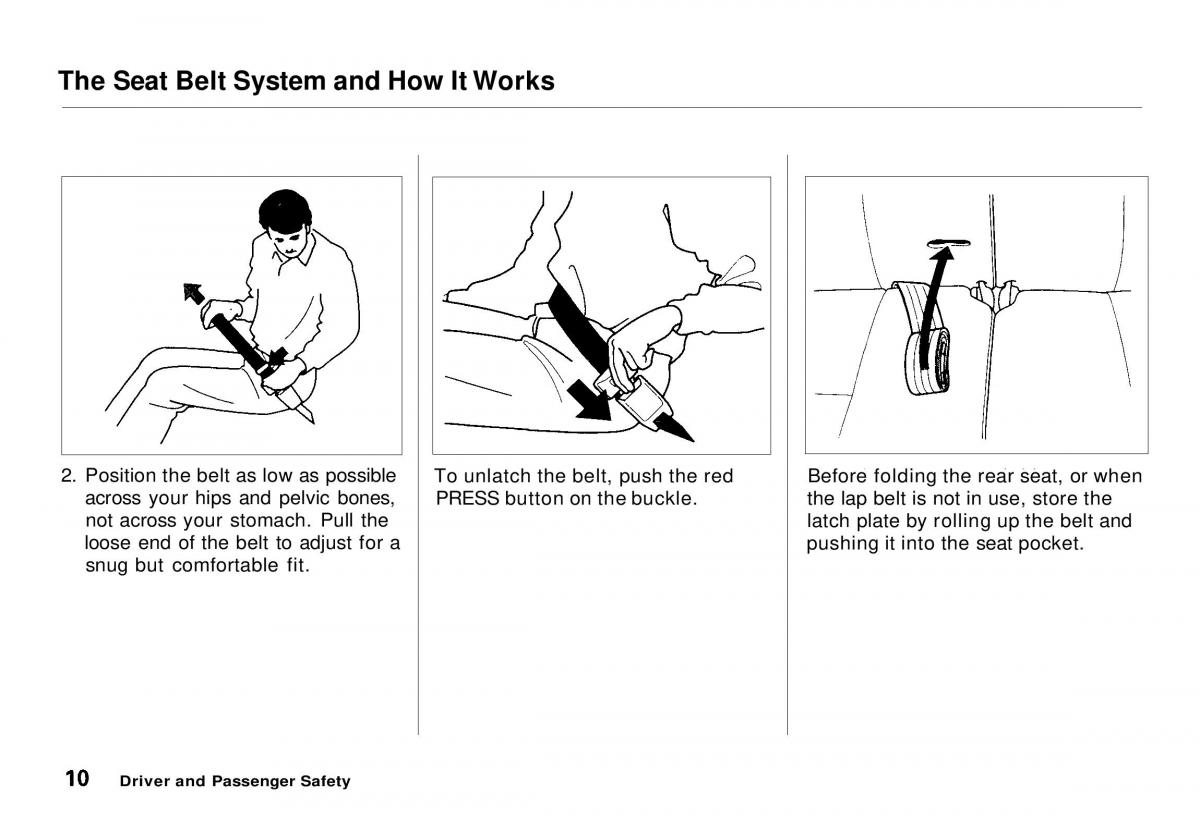Honda CR V owners manual / page 12