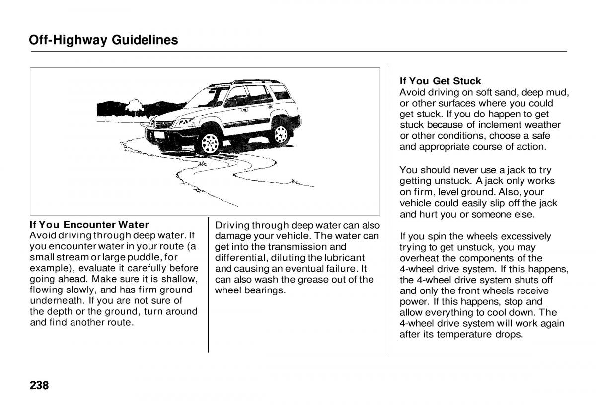 manual  Honda CR V owners manual / page 236