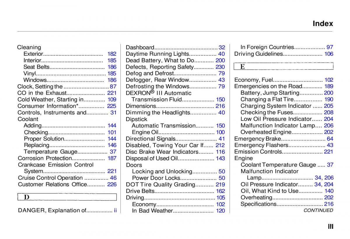 Honda CR V owners manual / page 239