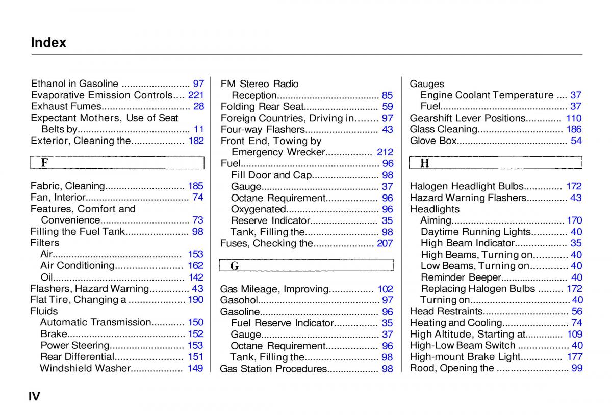 Honda CR V owners manual / page 240