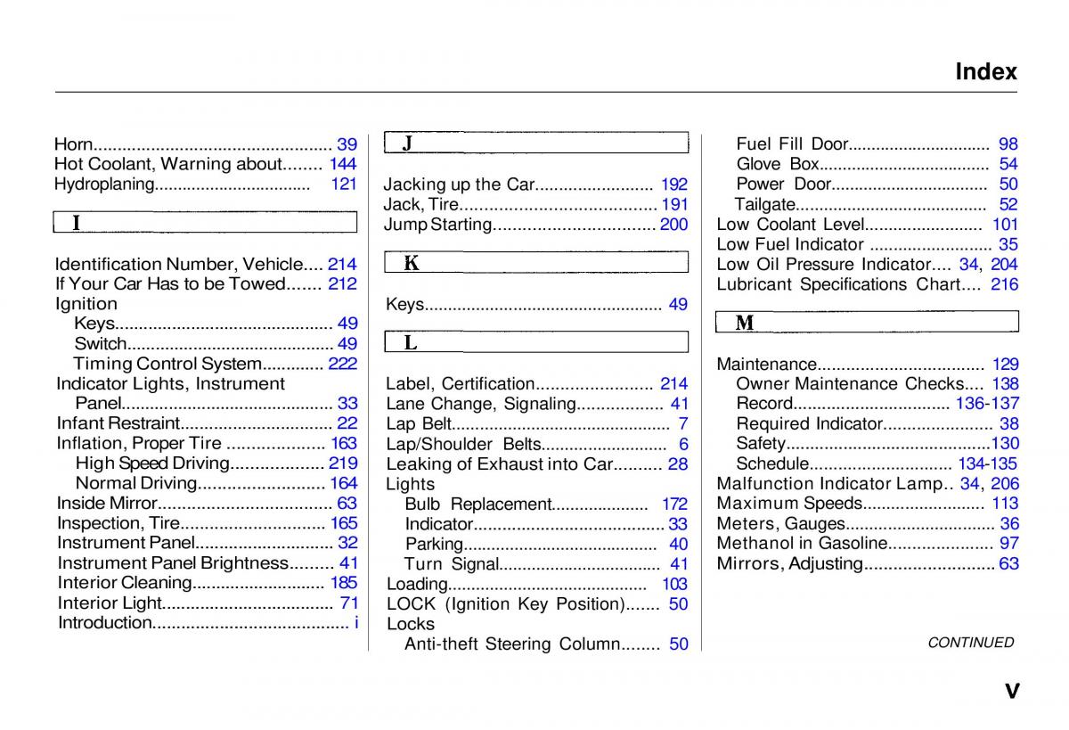 Honda CR V owners manual / page 241
