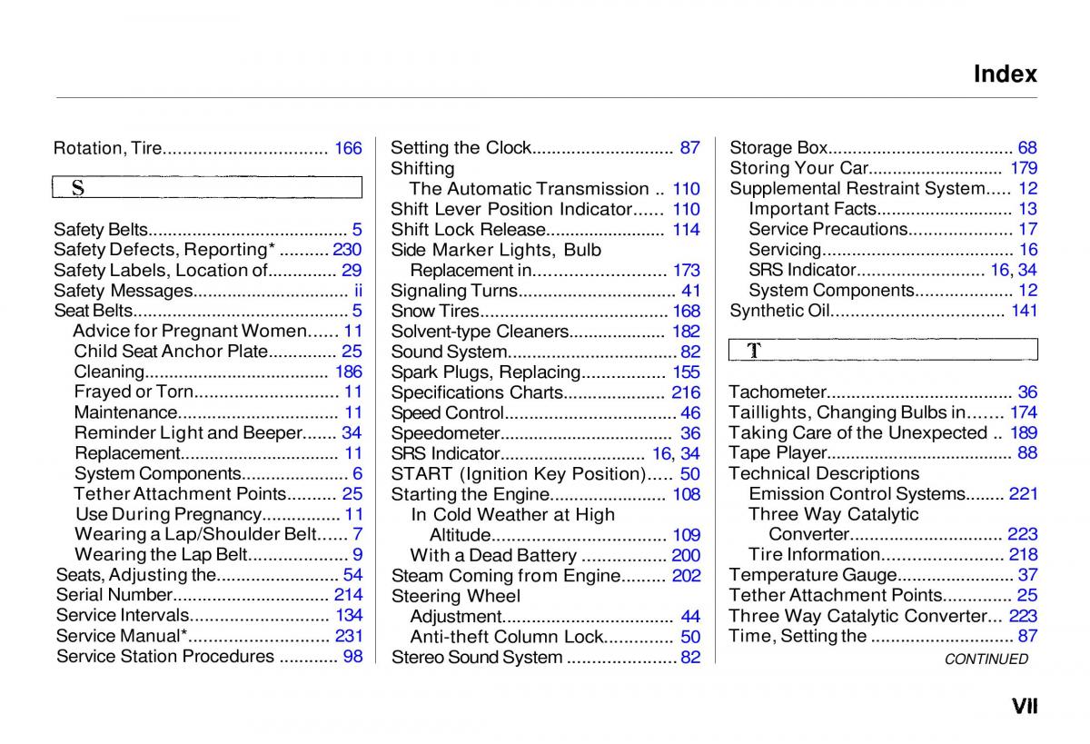 Honda CR V owners manual / page 243
