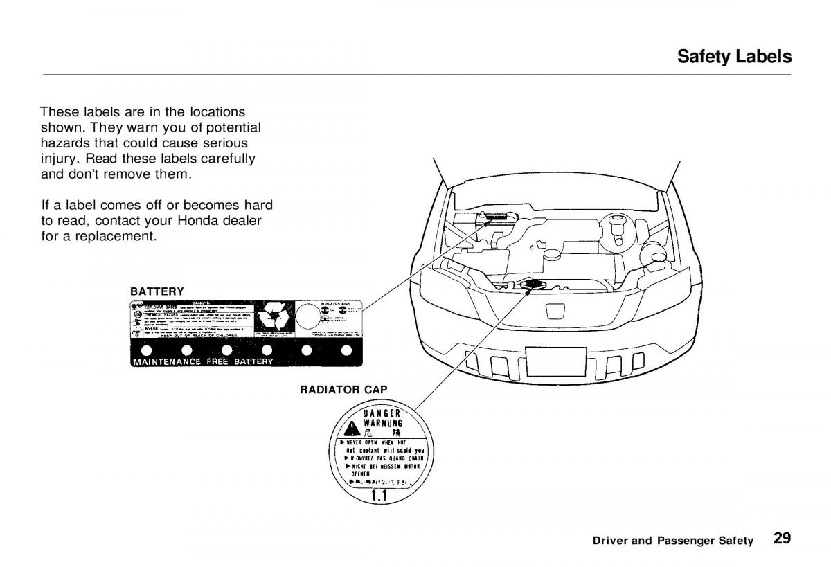 Honda CR V owners manual / page 31