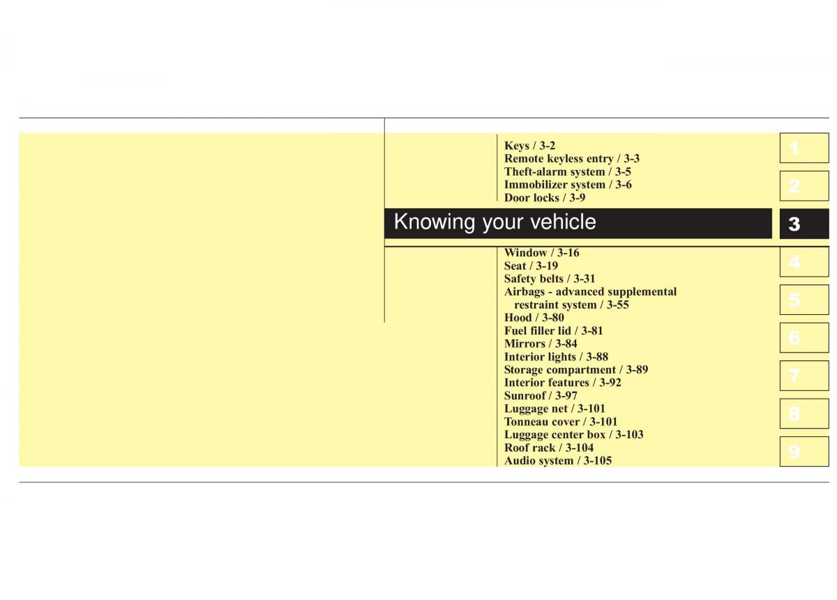 manual  Kia Sportage II 2 owners manual / page 10