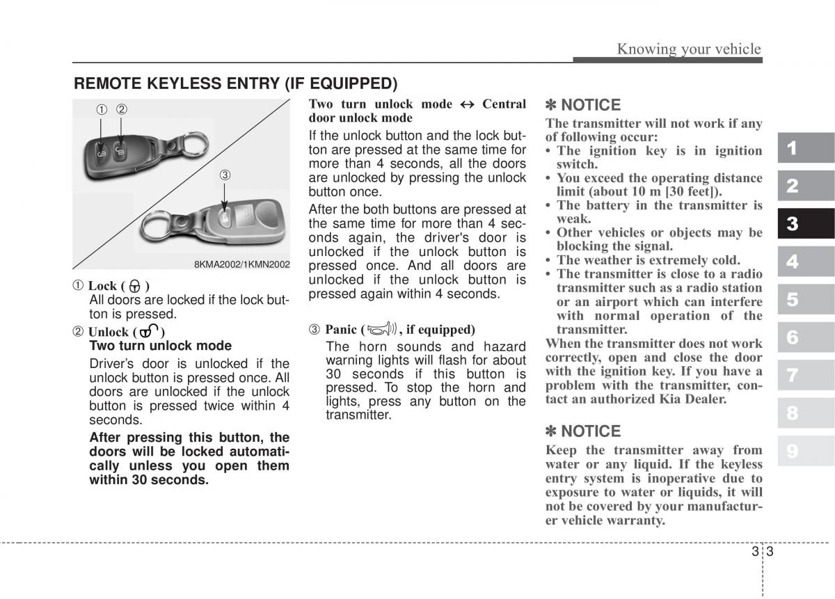 manual  Kia Sportage II 2 owners manual / page 12