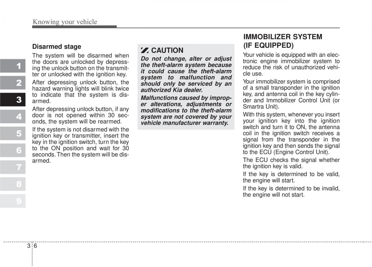 Kia Sportage II 2 owners manual / page 15