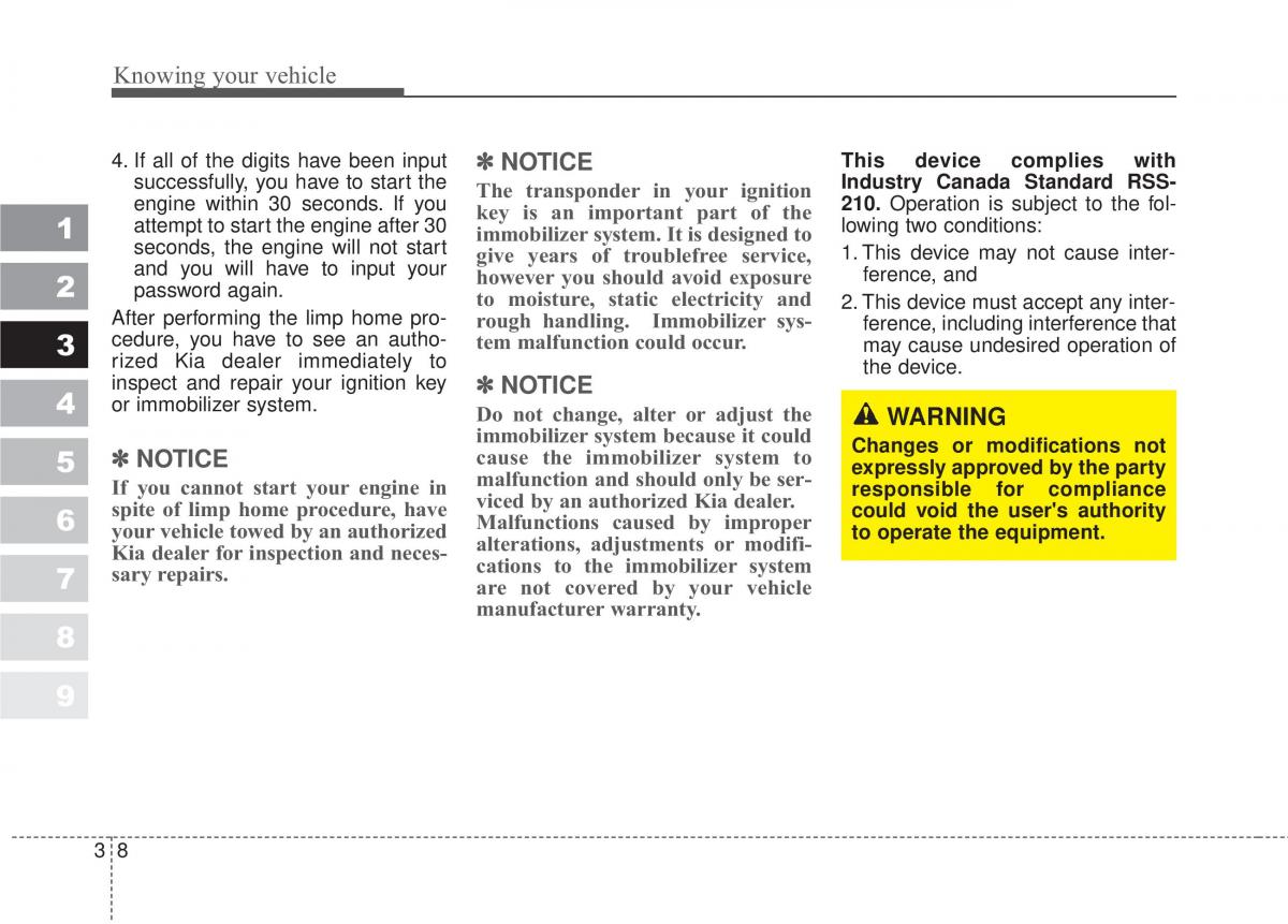 Kia Sportage II 2 owners manual / page 17