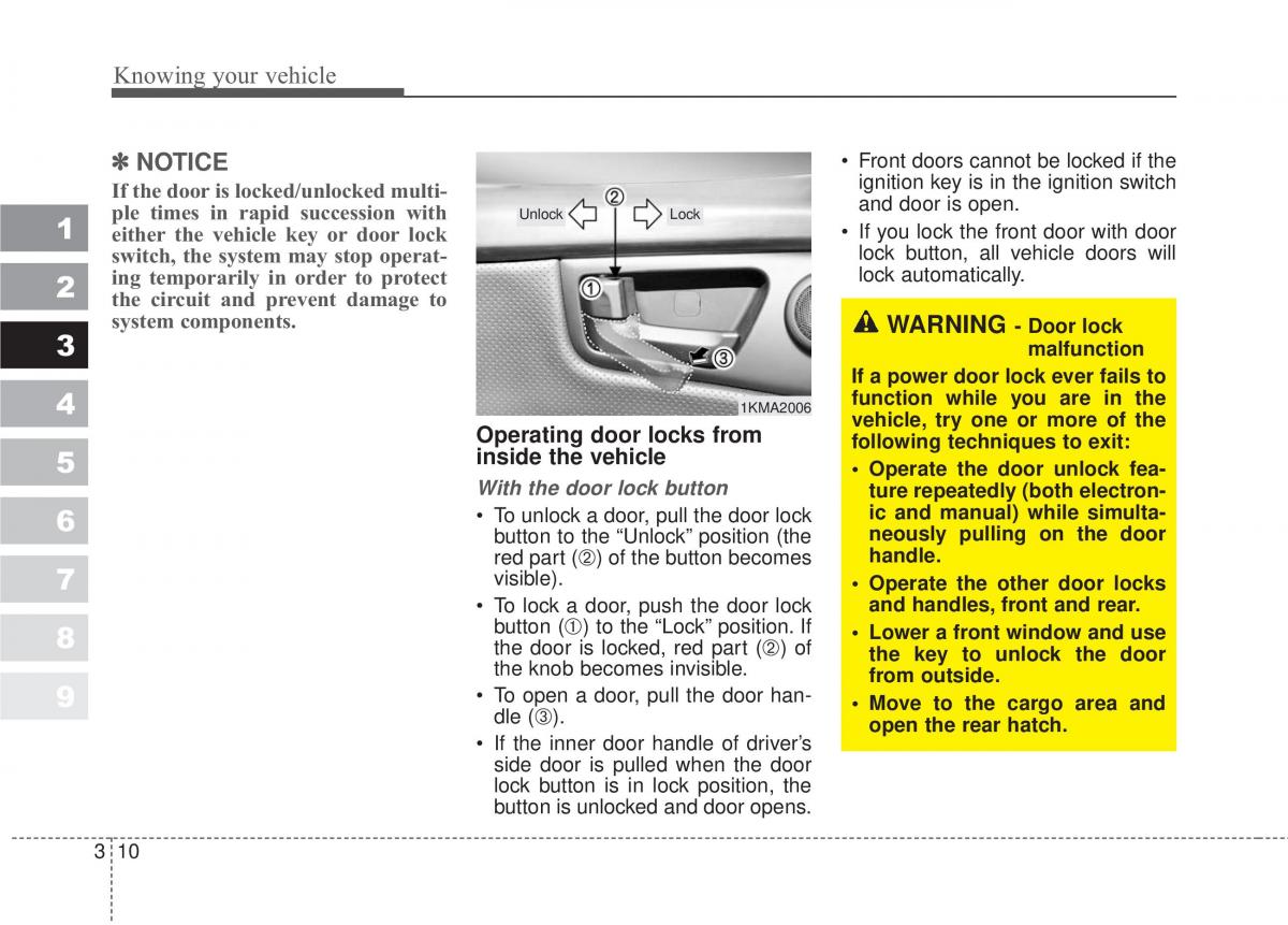 Kia Sportage II 2 owners manual / page 19
