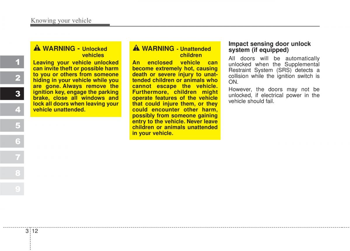 manual  Kia Sportage II 2 owners manual / page 21