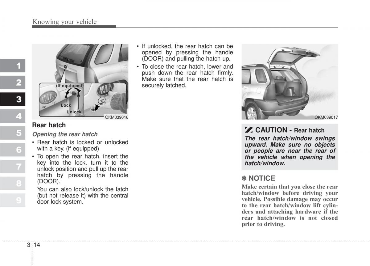 manual  Kia Sportage II 2 owners manual / page 23