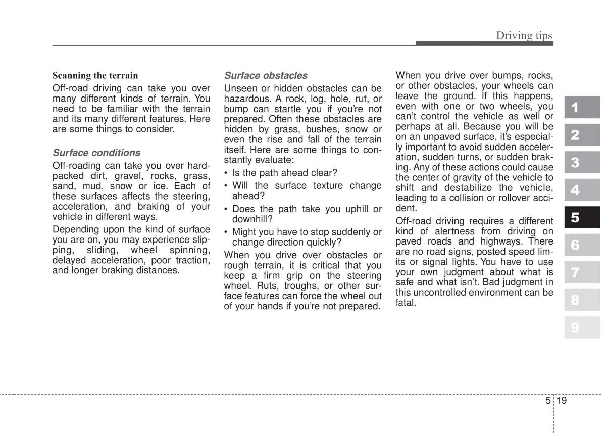 Kia Sportage II 2 owners manual / page 251