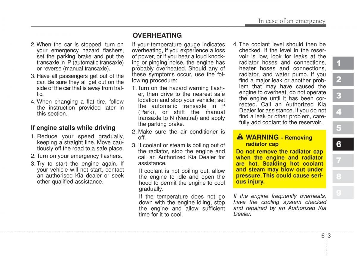 Kia Sportage II 2 owners manual / page 287