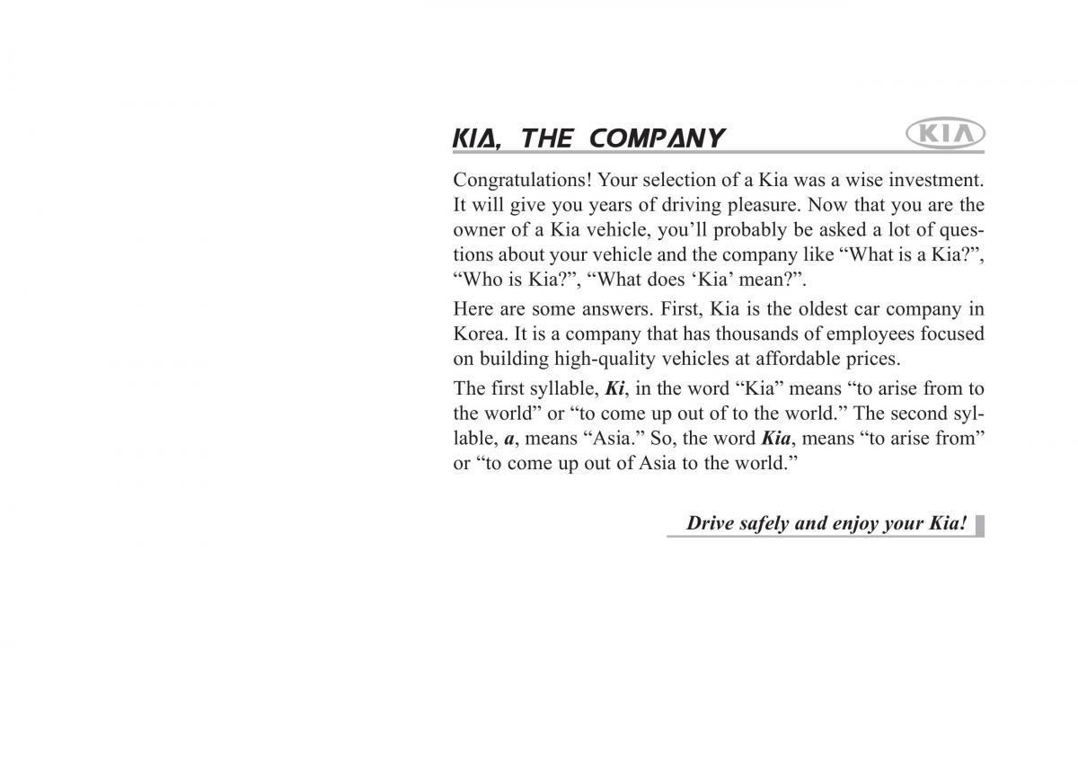 Kia Sportage II 2 owners manual / page 1