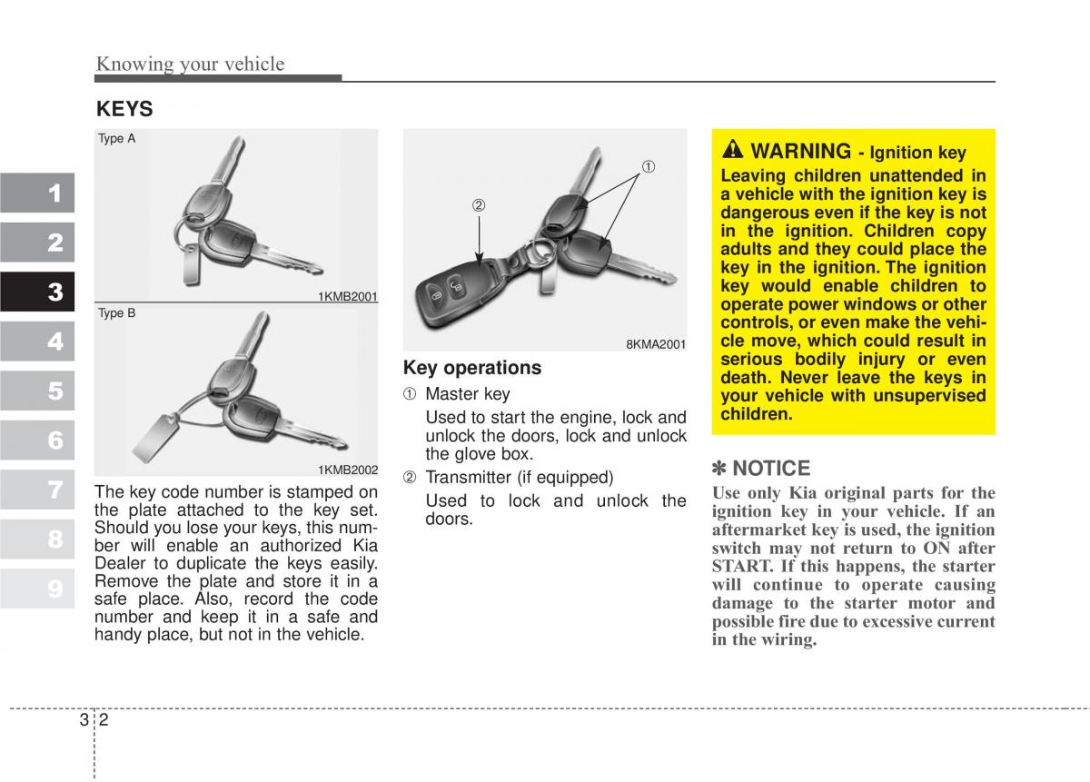 Kia Sportage II 2 owners manual / page 11