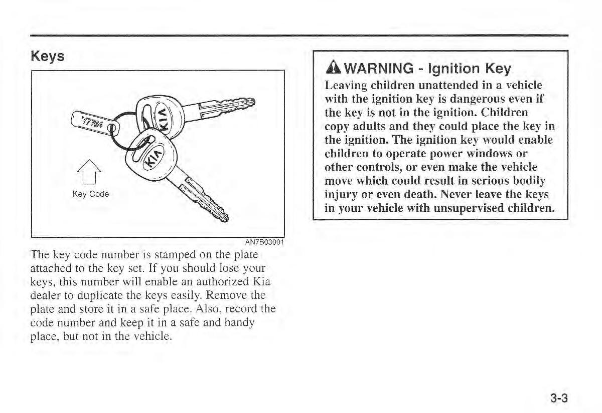 manual  Kia Sportage I 1 owners manual / page 13