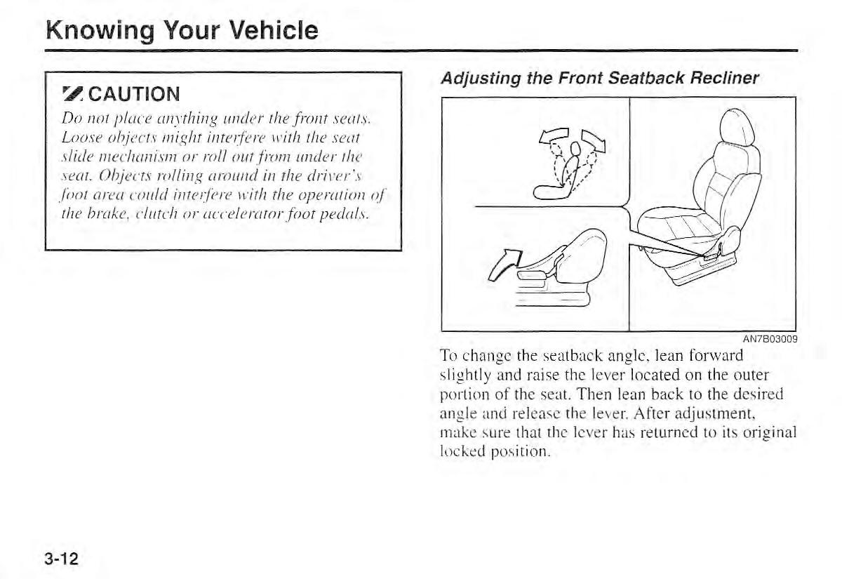 Kia Sportage I 1 owners manual / page 22