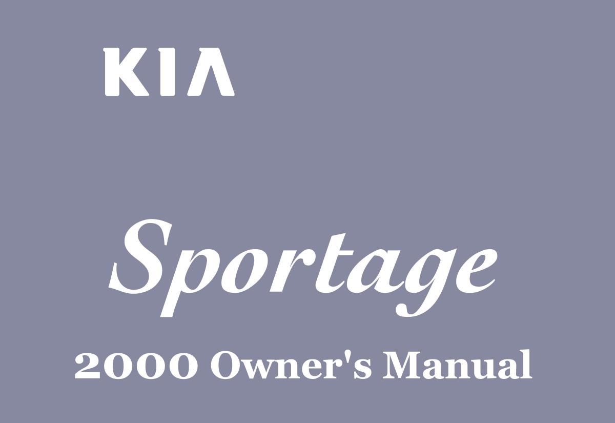 Kia Sportage I 1 owners manual / page 1