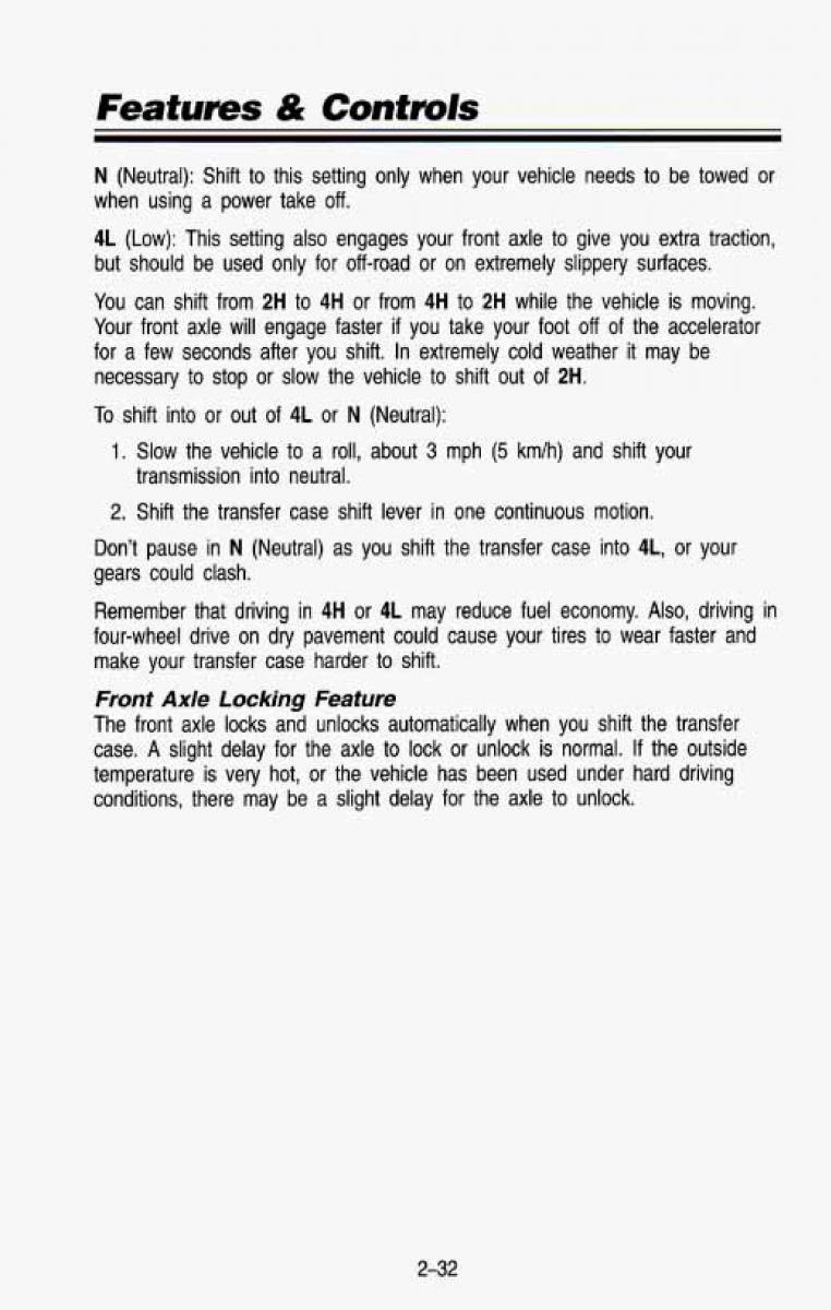 Chevrolet Suburban owners manual / page 95