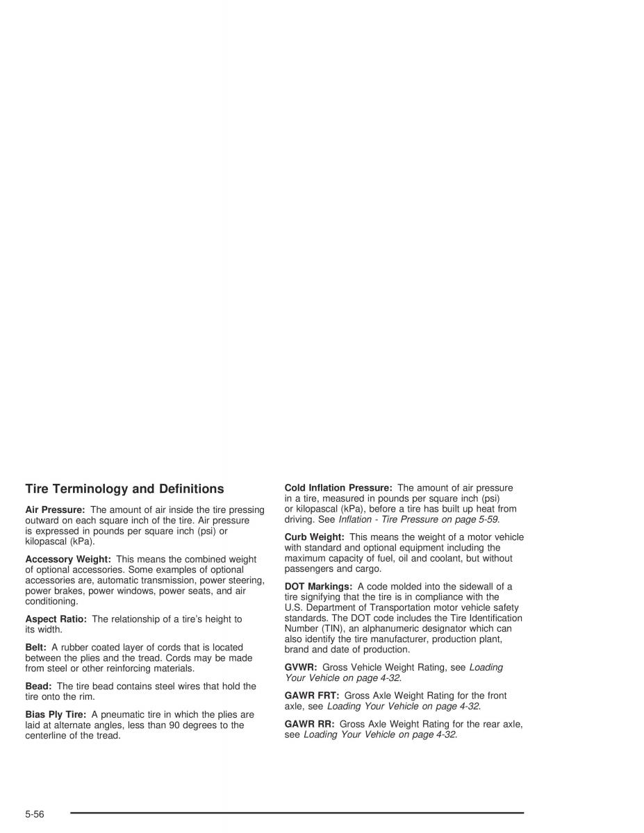Chevrolet Aveo owners manual / page 242
